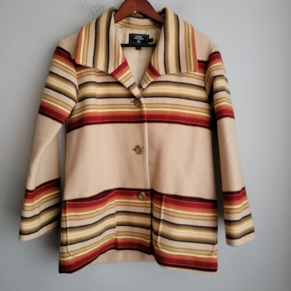 Vintage Pendleton Striped Wool Blazer size S